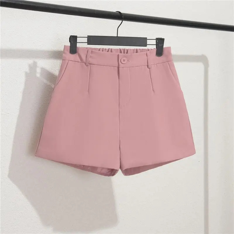 2024 Summer Solid Casual Elegant Trendy Office Lady Shorts Korean Sweet Fashion Women High waist Basic Allmatch Loose 250529Z