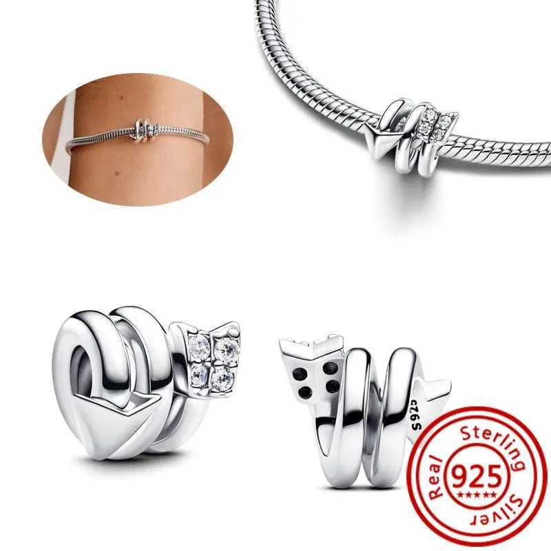 New 925 Silver Twisting Arrow Lucky D Angel Wings Forever Family Classic Beads Fit Pantaro Charms Bracelet DIY Jewelry XJ250607