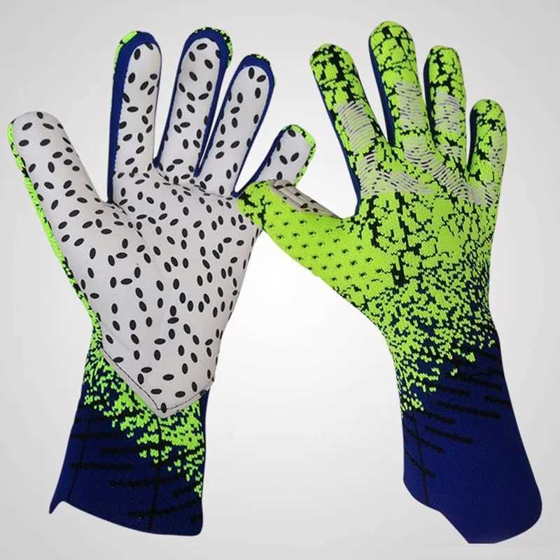 New Style Football Gloves Thick Non-slip Adult Children Sports Finger Protection Wear-resistant Breathable Goalkeeper Gloves XJ250606