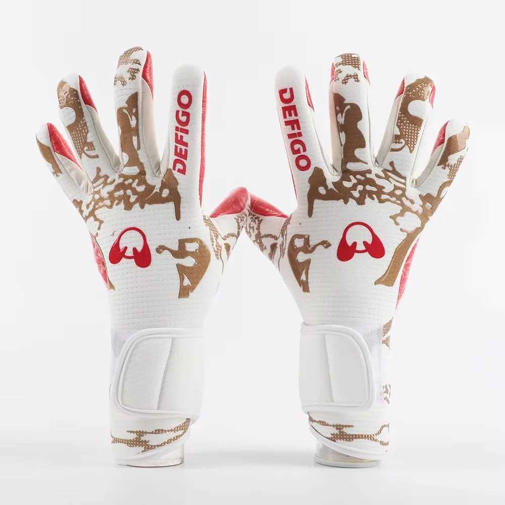 Goalie Gloves Latex Soccer Goalie Goalkeeper Gloves Anti-slip Thicken Football Glove Protection Goalkeeping Gloves Soccer Equipment XJ250606
