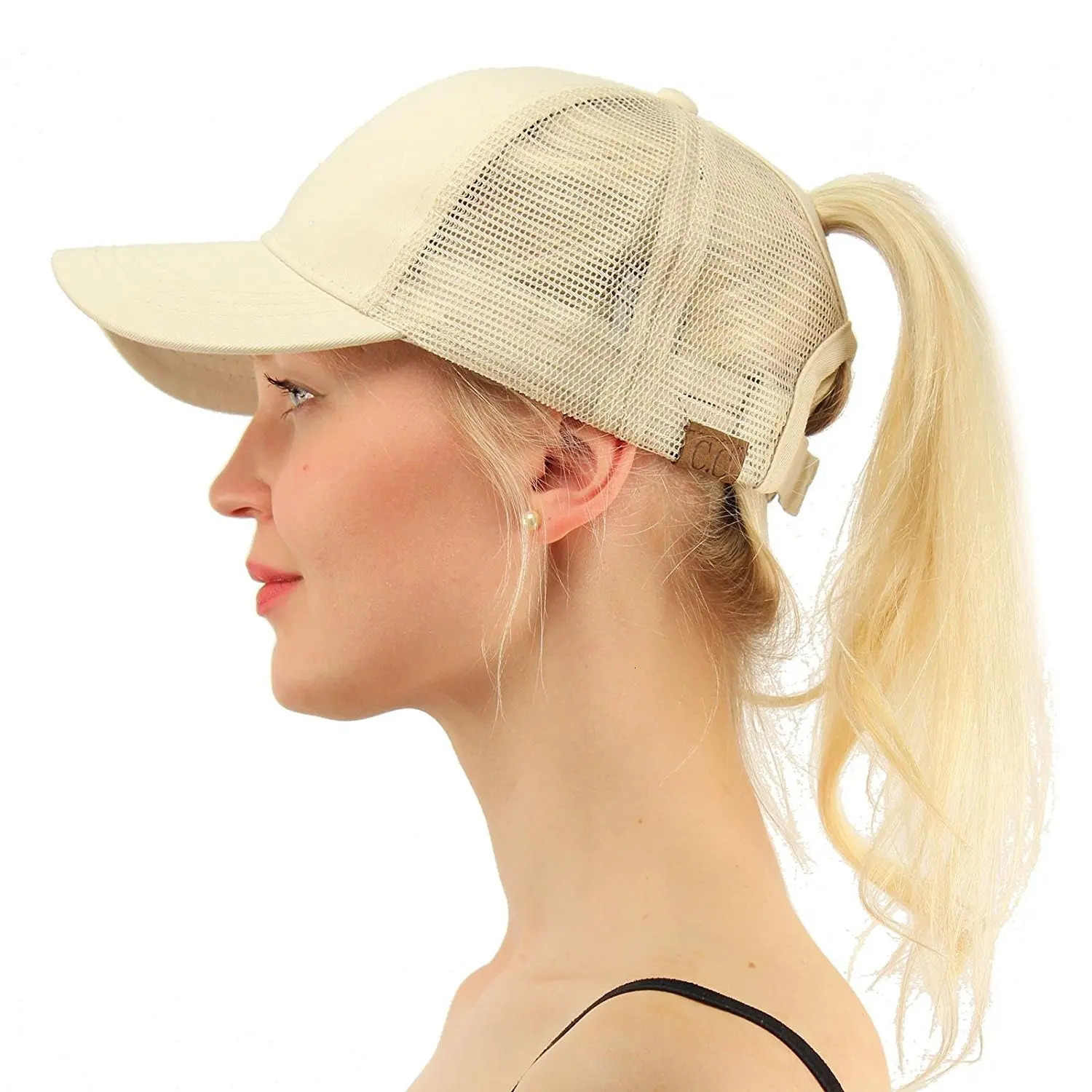 Womens Baseball cap 2025 Ponytail Cap For Summer UV Protection Mesh Caps Breathable Sports Golf Tennis Baseball cap 250605