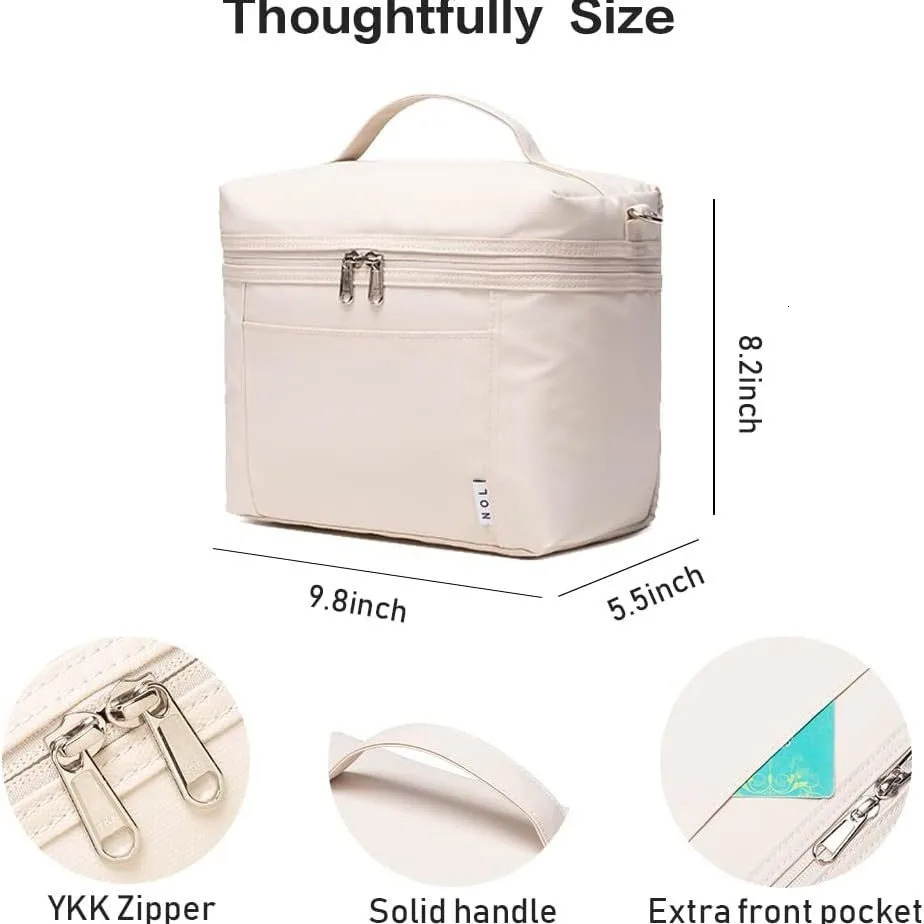 Insulated Lunch Box Bag with Shoulder Strap Hand-Held Cooler Box Thickened Bento Bag Travel Picnic Camping Bag 250606