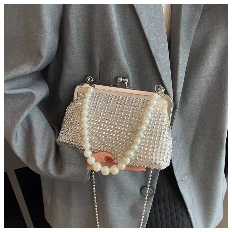 Top High Quality New Style Rhinestone Bag Handbag for Women Fashion Texture Crossbody Handbag Underarm Bag Shiny Full Diamond Bag New Free Delivery De