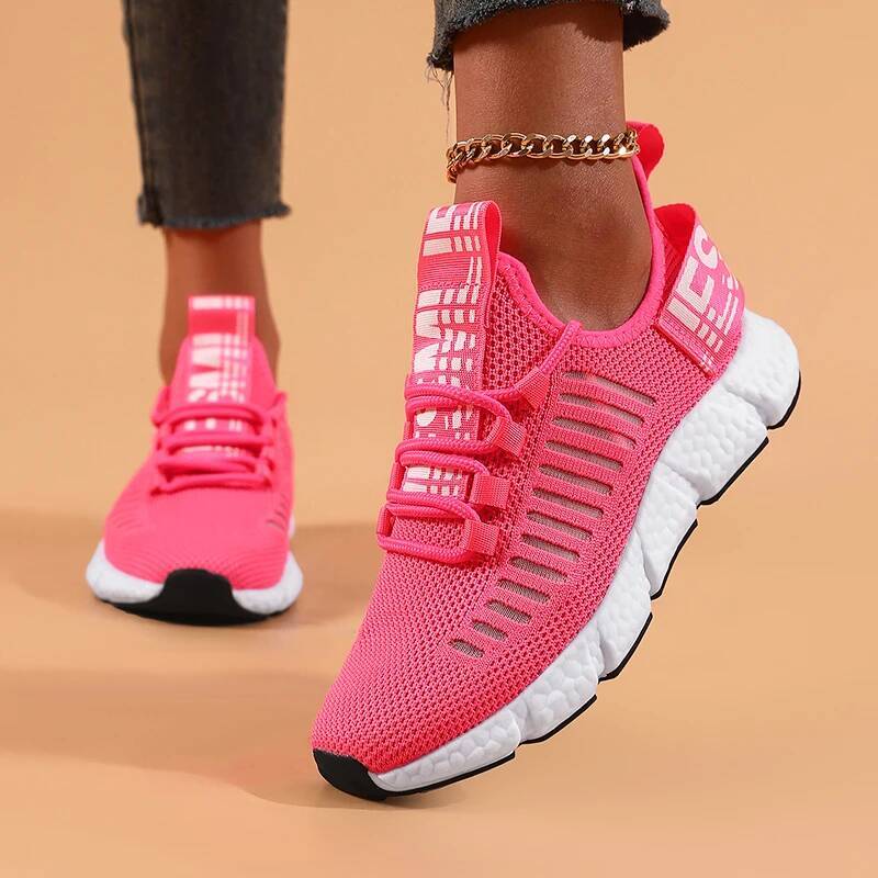 Ddmyoutdoor Woman Outdoor Training Lightweight Soft Sole Comfortable Lace Up Mesh Casual Large Breathable Sports Shoes Outdoor Shoes