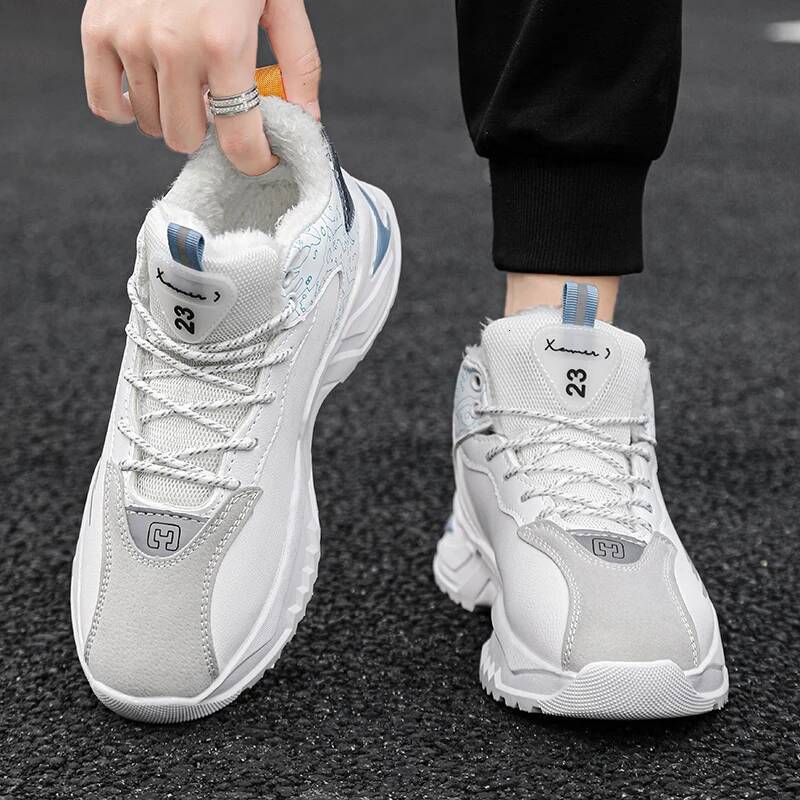 Ddmyoutdoor Fashion High Top Quality Men S Shoes New Running Winter Warm Trend Thick Sole Non Slip Casual Sports Snow Boots Outdoor Shoes