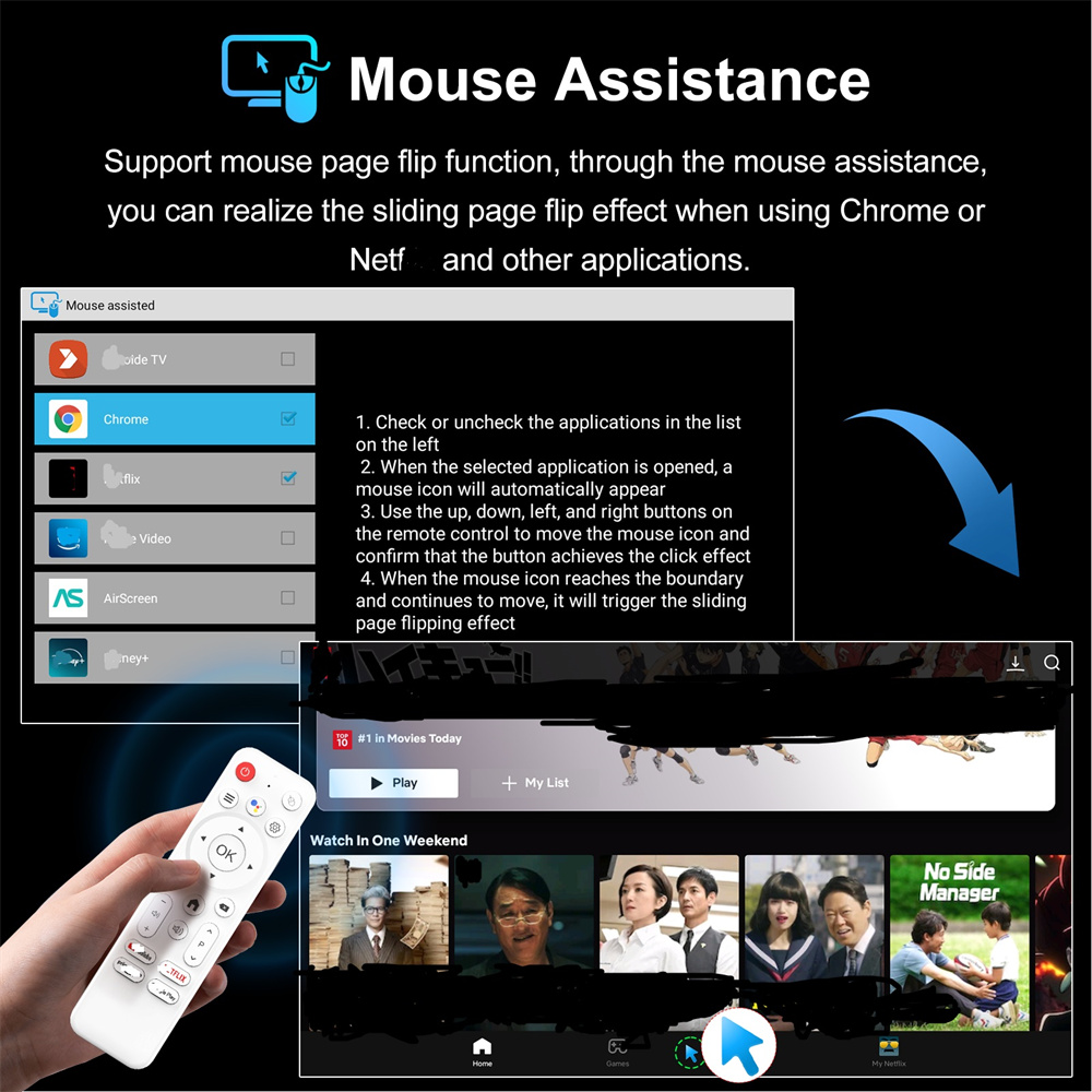 H96 MAX RK3518 Mini TV Stick Android14 Quad Core Wifi6 BT5.4 4K 60fps ATV Launcher BT Voice Media Player TV Stick