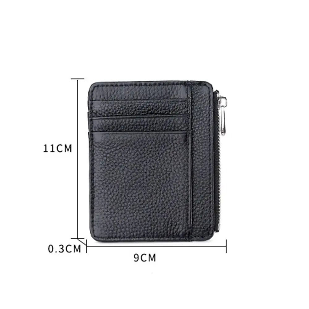Multi-card Slot Card Case Universal Genuine Leather Simple ID Package Ultra Thin Card Holder Men Women 250605