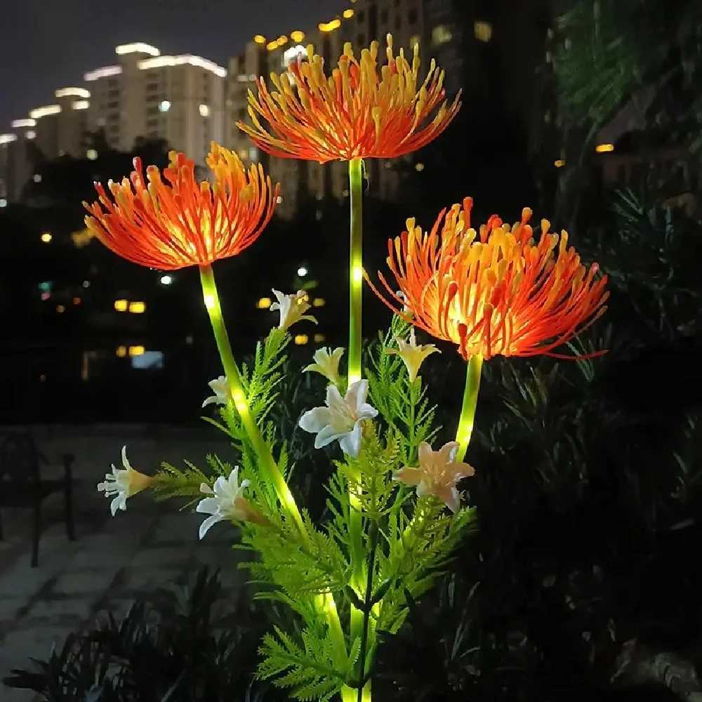 2PCS Solar Bian Flower LED Garden Lights Waterproof Outdoor Lawn Lamp Landscape Decoration for Villa Balcony Courtyard Garden W250607