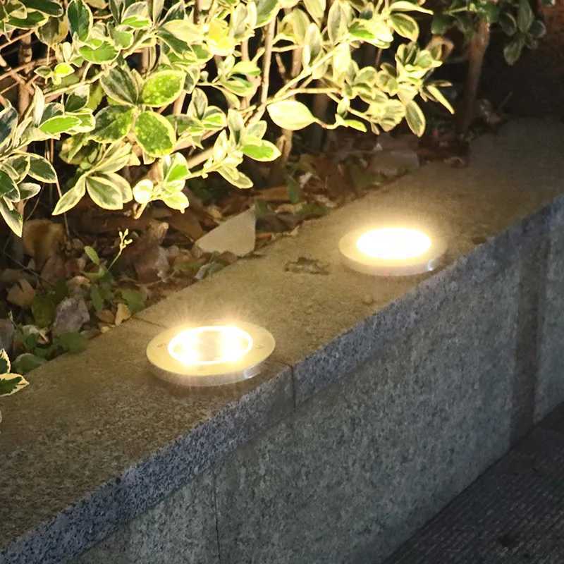 LED Solar Underground Light Outdoor Landscape in-ground Night View Lawn Light Outdoor Rainproof Courtyard Garden Villa LightXJ250606