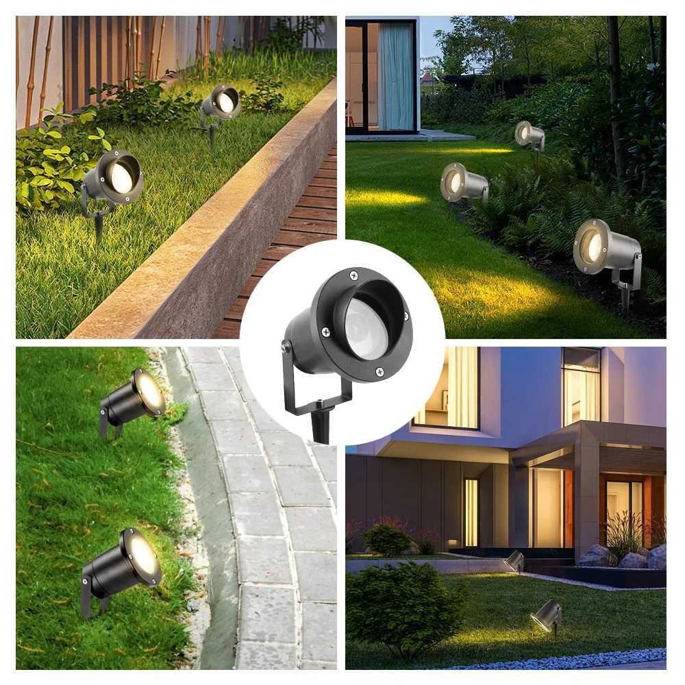 Outdoor LED Lawn Light GU10 Replaceable Bulb 85-265V Pathway Lamp Waterproof Garden Patio Lamp Landscape Spotlight Walkway Yard W250607