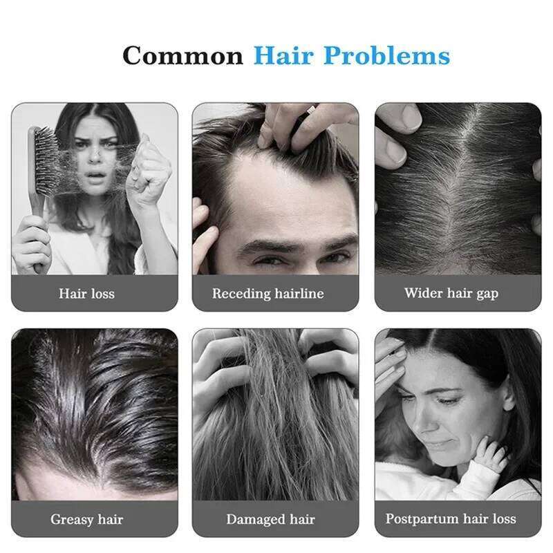 6 IN 1 RF Vibration Massage Anti Loss Care Electric Hair Growth Laser Comb With Cation Anion