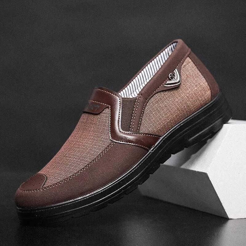 Ddmyoutdoor New Spring Canvas Men Loafers Slip On Casual Shoes Fashion Summer Breathable Soft Flat Driving Shoe Hjk Outdoor Shoes