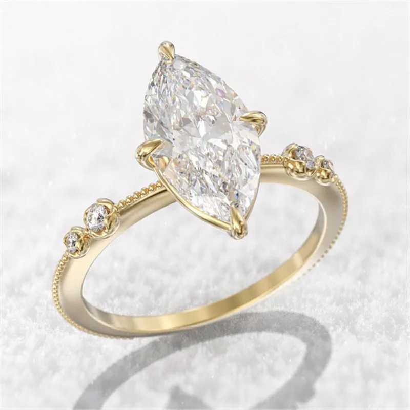 925 Sterling Silver Marquise Cubic Zirconia Women Rings for Women Fashion Finger Accessories Good Quality Fancy Jewelry XJ250606