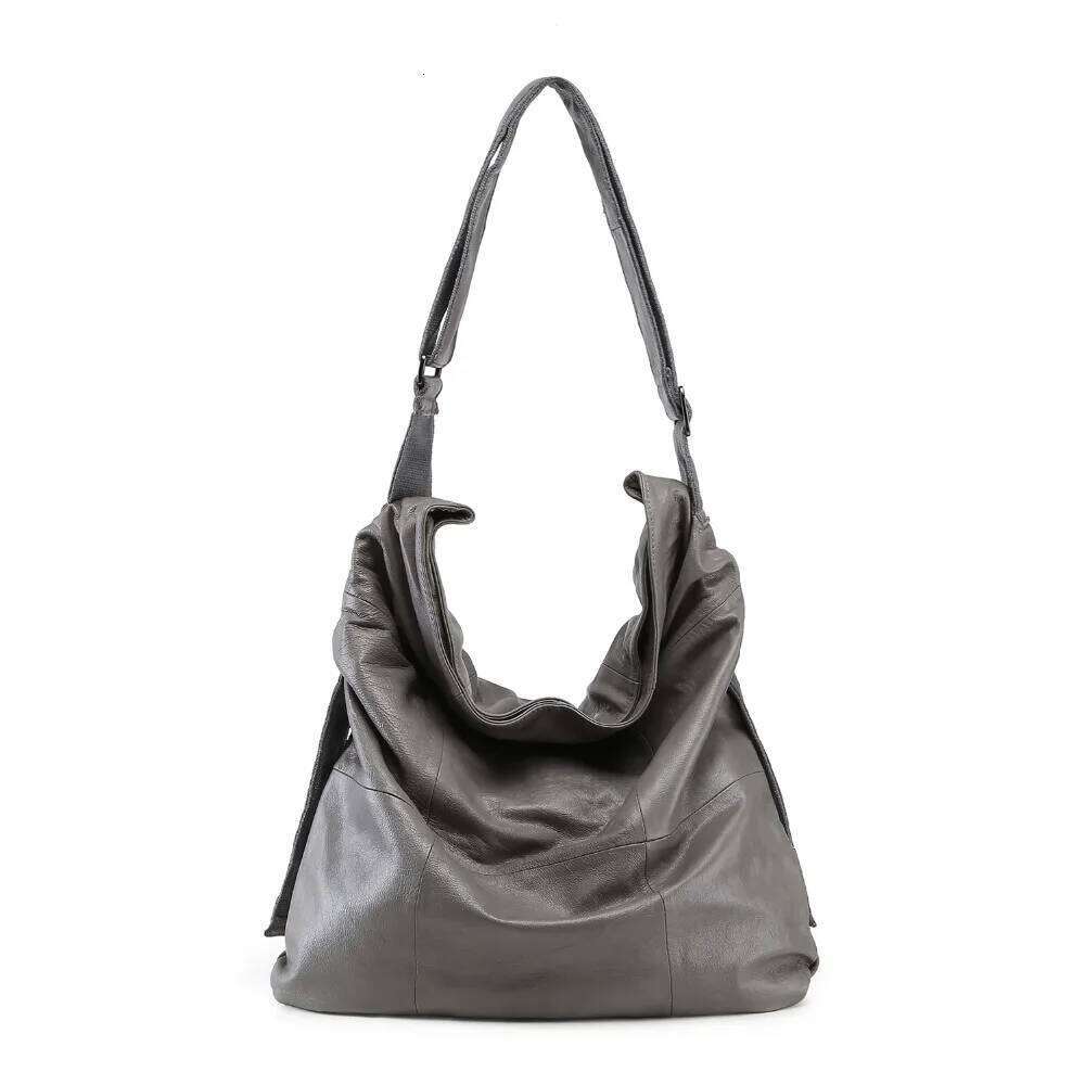 Women's Crossbody Bags Large Bucket Casual Soft Genuine Leather High Quality Female Designer Travel Shoulder Shopping Bag 2025/06/07