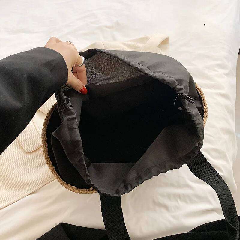 Summer Beach Straw Handbags And Purses Weave Tote Bag Female Bohemian Shoulder For Women Lady Travel Shopping Bags