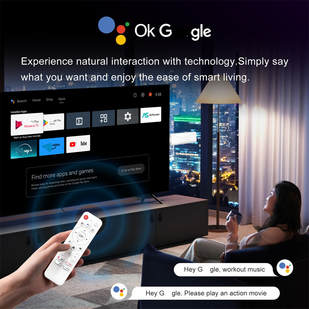 H96 MAX RK3518 Mini TV Stick Android14 Quad Core Wifi6 BT5.4 4K 60fps ATV Launcher BT Voice Media Player TV Stick