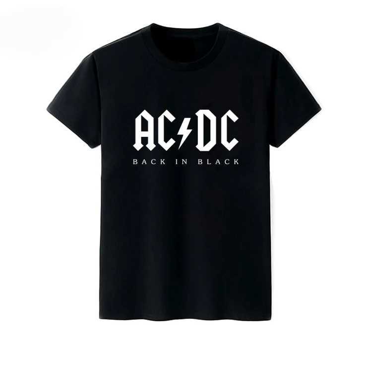 2025 New Rock T-shirt Men ACDC AC Band Highway Rock Metal Punk Mens Clothing Printed Mens and Womens Short Sleeve T-shirt W250607