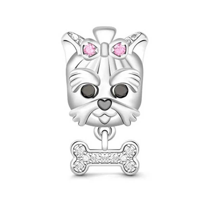 Hot Sale Europeans DIY Making Jewelry Gift Poodle Pet Dog Labr Puppy Dangle Charm Bead Fit Original Silver 925 Bracelet XJ250607