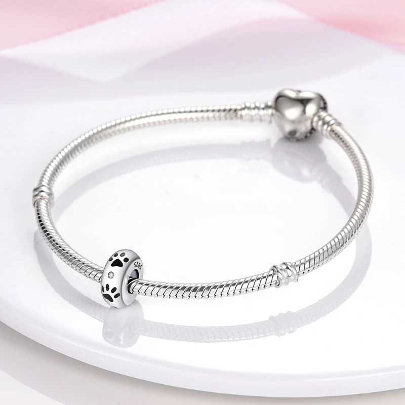 925 Sterling Silver Charms Spacer Stopper Clip Beads Fit Original Bangle Bracelet Dangle DIY Gift For Women XJ250607