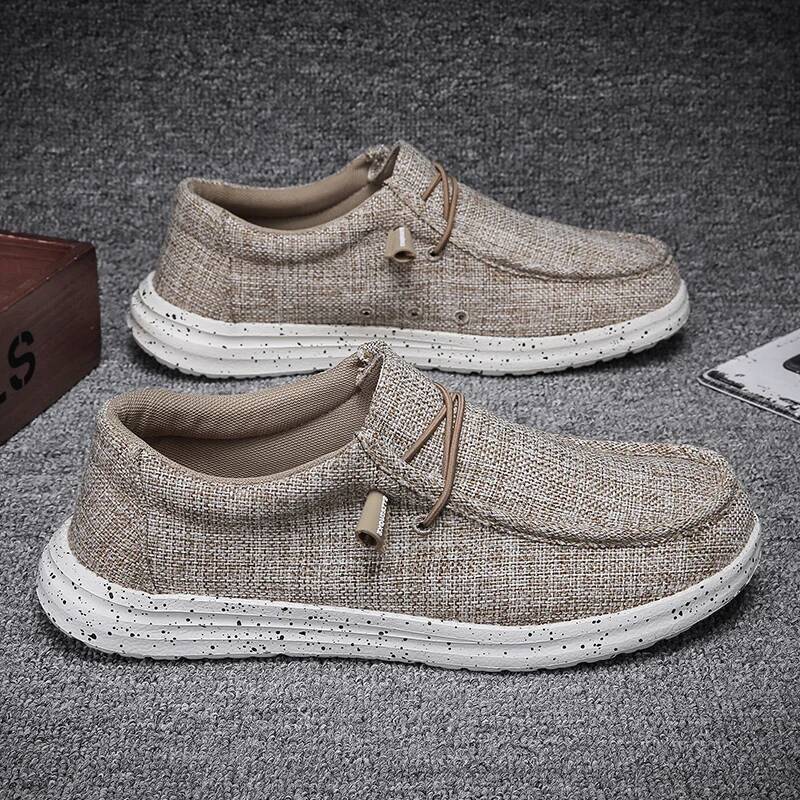 Ddmyoutdoor Casual For Canvas Autumn Comfortable Flat Bottomed Men Driving Breathable Loafers Lightweight Vulcanized Shoes Outdoor Shoes