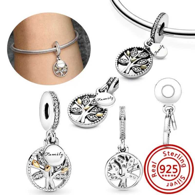 New Golden Heart Angel Feather Mom Family 925 Sterling Silver Lucky Beads Fit Original Pendant Charm Bracelet Women Jewelry XJ250607