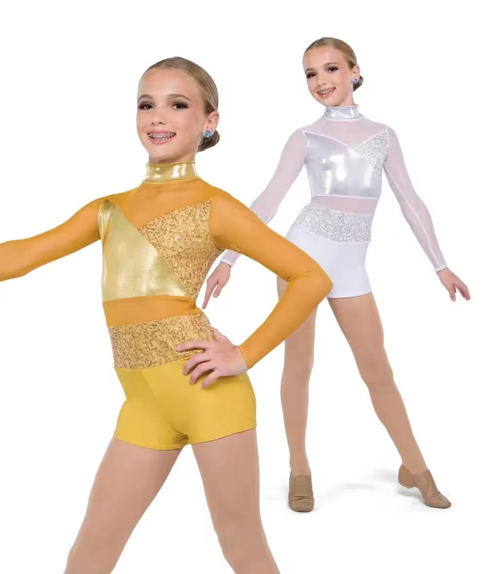 Custom Children Girls Retail and Wholesale Nylon/Lycra Mesh Modern Dance Ballet Leotard