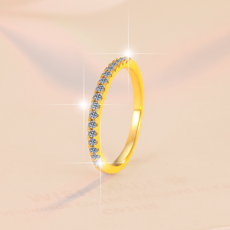 Elegant Moissanite Women's Ring, S925 Sterling Silver Stackable Ring, Perfect for Engagement and Wedding, Wholesale Fashion Jewelry, Customizable