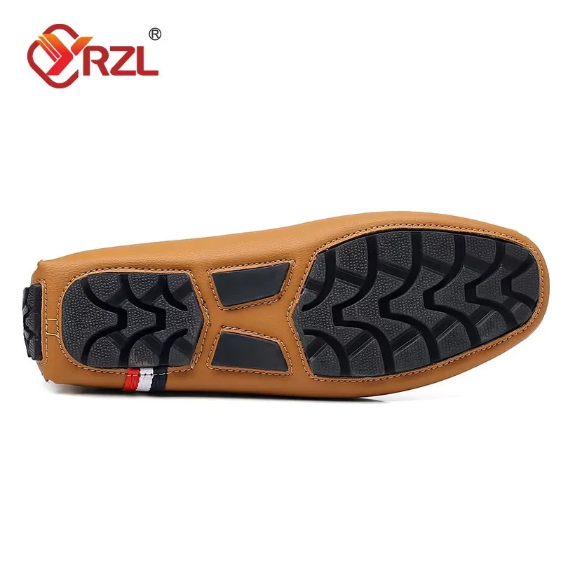 YRZL Loafers Men Casual PU Leather Loafers Mens Shoes Italian Comfortable Moccasins Formal Slip on Driving Shoes for Men 250605