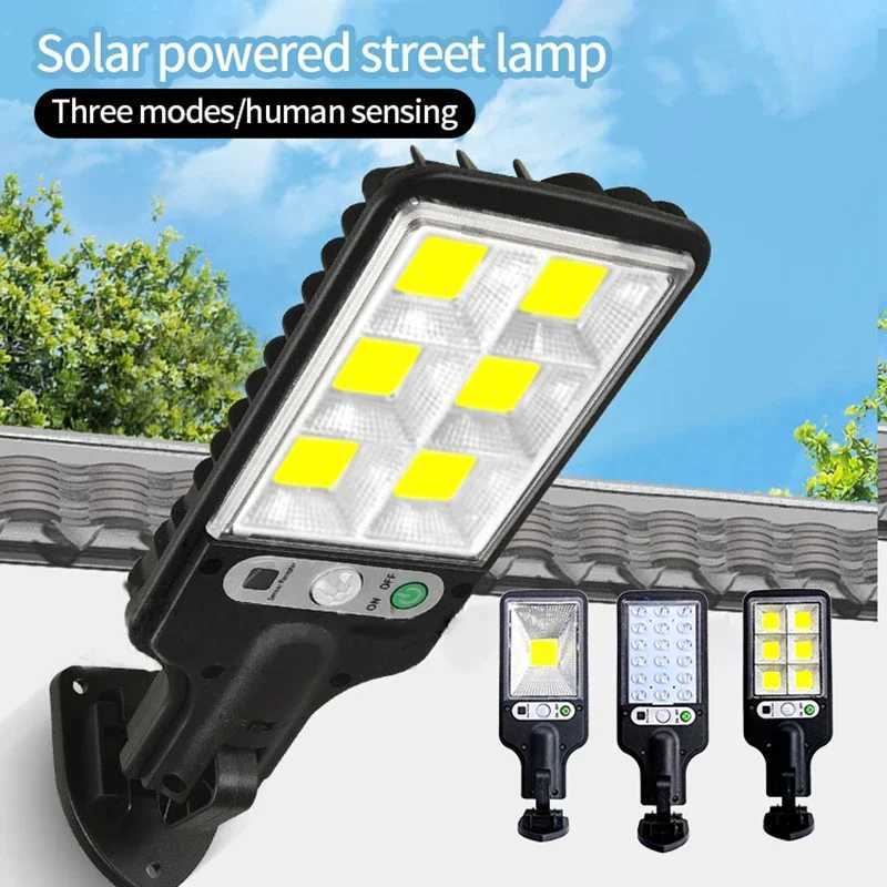 Solar Outdoor LED Courtyard Wall Lamp Human Body Induction Garden Terrace Garage Door Street Lamp 616 W250607