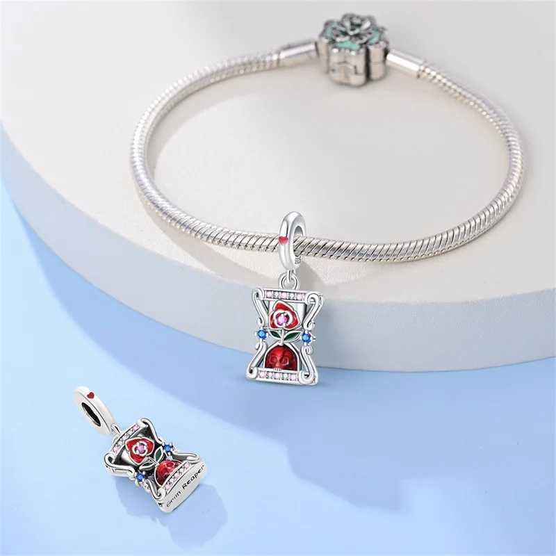 925 Sterling Silver Fashion Fire Snake Red Heart Rose Skull Charms Beads For Brand Original Bracelet DIY Fine Jewelry GiftXJ250607