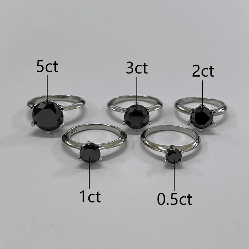 JoyceJelly 1/2/3/5ct Ring For Women GRA Certified Sterling Silver 925 Jewelry Wedding Bands Wholesale Price 250604