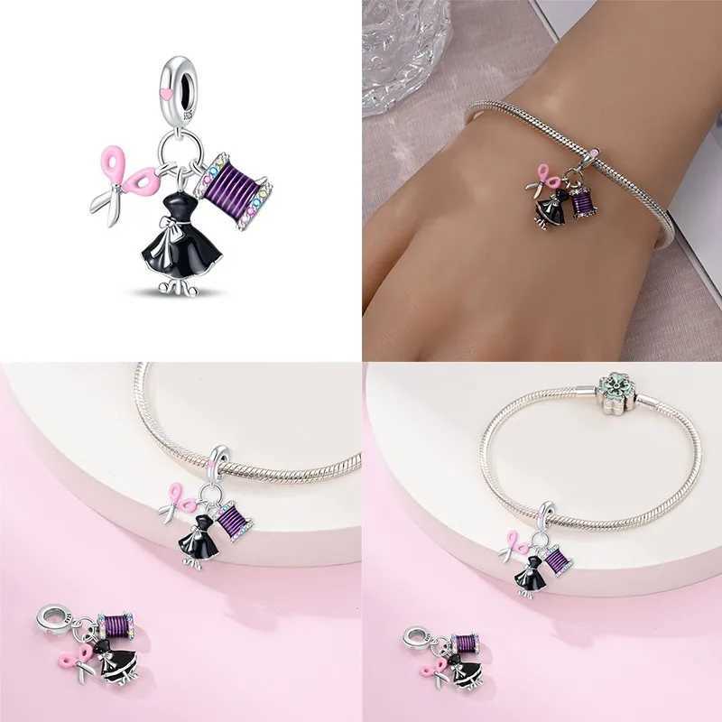 Hot Selling 100% 925 Sterling Silver Snow White 3-in-1 Charms Fit 925 Original Bracelet DIY Jewelry Making Womens Gift XJ250607