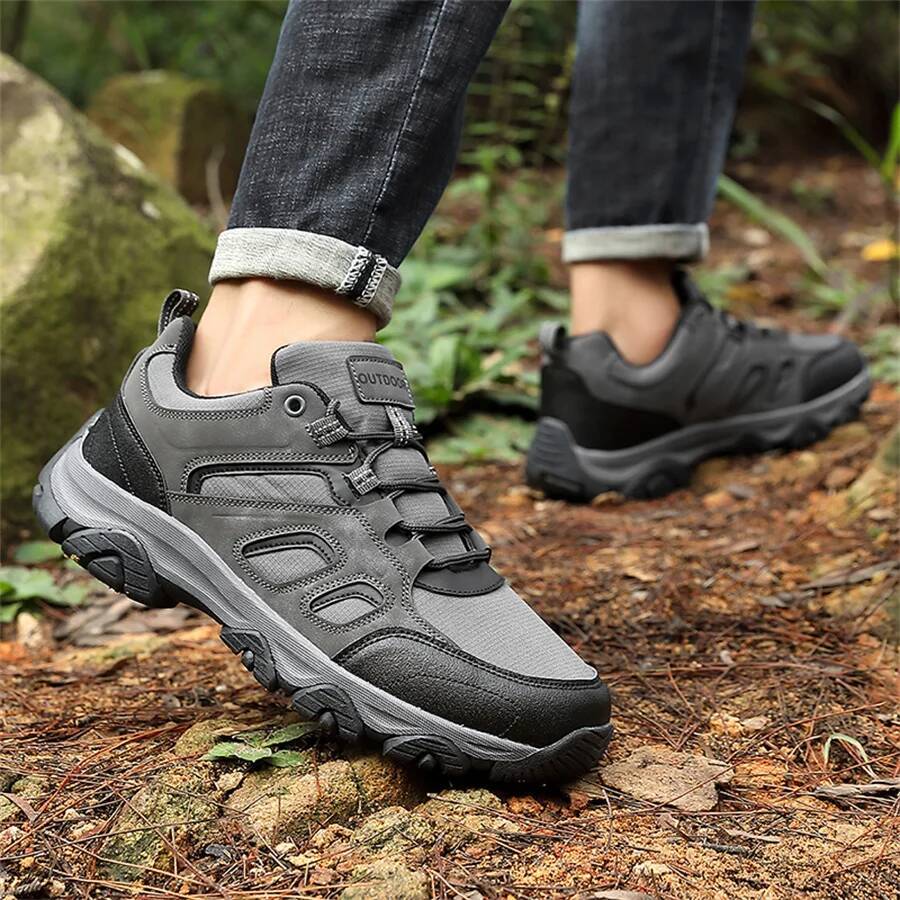 Ddmyoutdoor New Men Outdoor Mountaineering Comfortable Thick Soled PU Sneakers Hiking Wear Resistant Casual Travel Shoes Zapatillas Outdoor Shoes