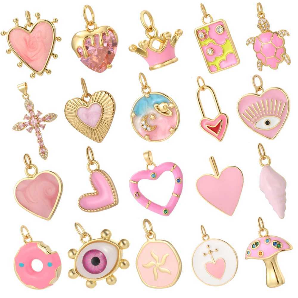 Cute Hearts Starfish Charms Gold Color Animals Turtle Flower Jewelry Pendants DIY Earring Necklace Bracelet Keychain Sea Charm XJ250607