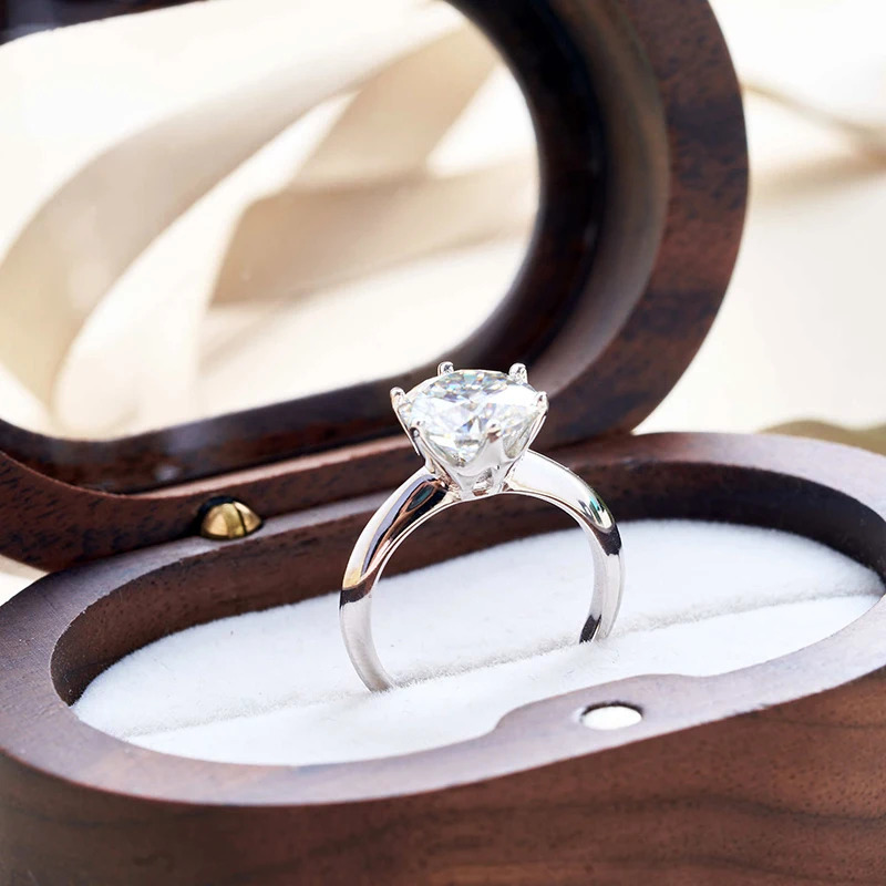 JoyceJelly 1/2/3/5ct Ring For Women GRA Certified Sterling Silver 925 Jewelry Wedding Bands Wholesale Price 250604