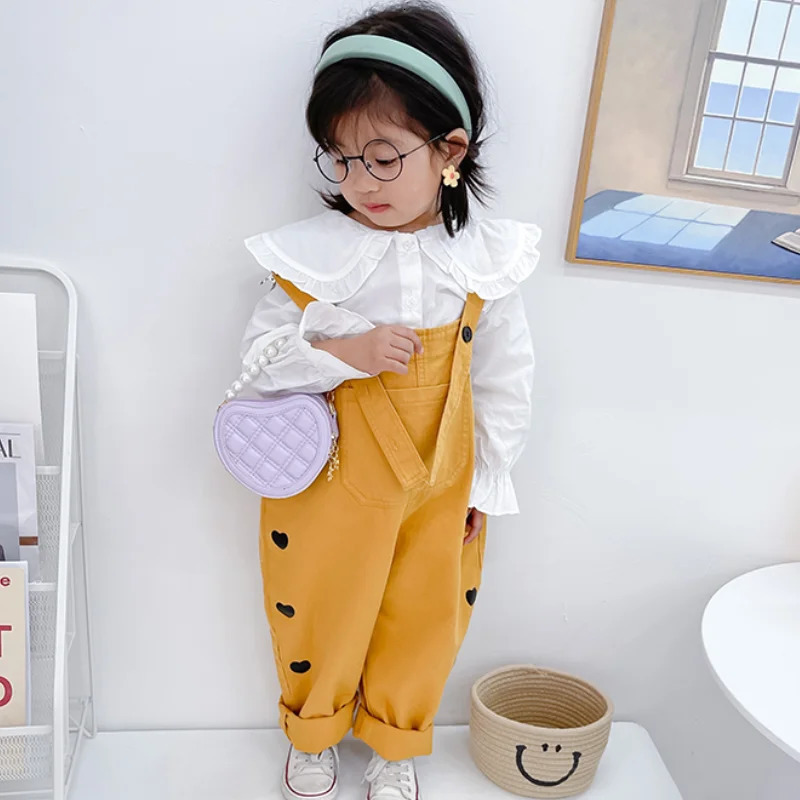 Pearl Handle Girls Mini Shoulder Messenger Bag Princess Wallet Coin Purse Handbags Cute Childrens Heartshaped Crossbody Bags 250605