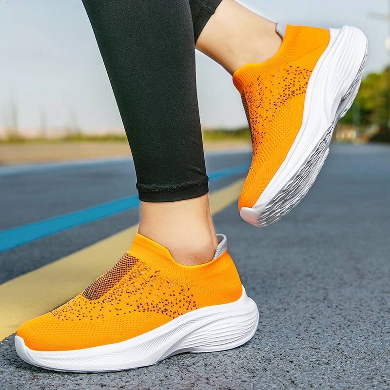 ddmyoutdoor Trendy Women Sports Mesh Thick Sole Shock Absorbing Walking Anti Skid High Quality Training Casual Shoes Zapatos De Mujer Outdoor Outdoor 