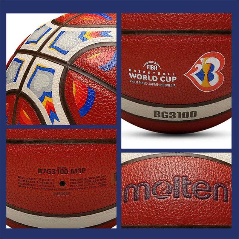2023 Molten Basketball Balls High Quality Official Size 7 PU Indoor Outdoor Men Basketball Training Match Game Baloncesto XJ250606