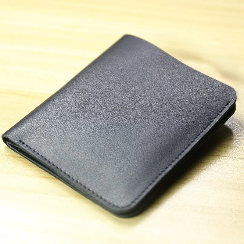 Ultra Thin Small Wallet Short Cowhide Casual Mens Vertical Simple Bifold Wallets Soft Leather Credit Card Holder Moneybag 250605