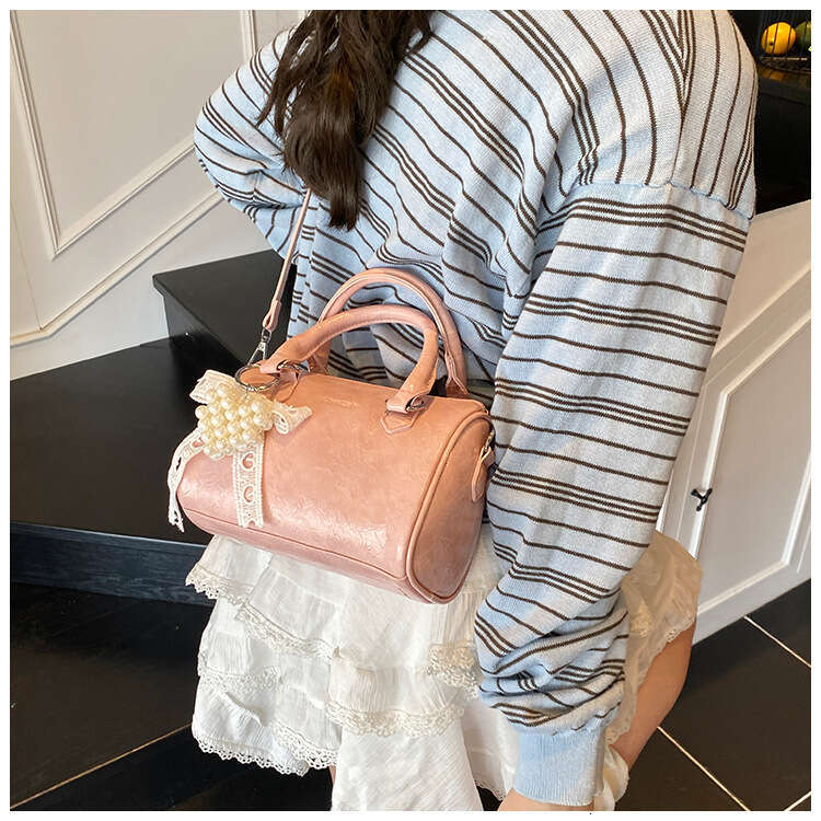 Textured Handbag for Women 2025 Spring New Crossbody Fashion Simple Trendy Shoulder Cylinder Bag