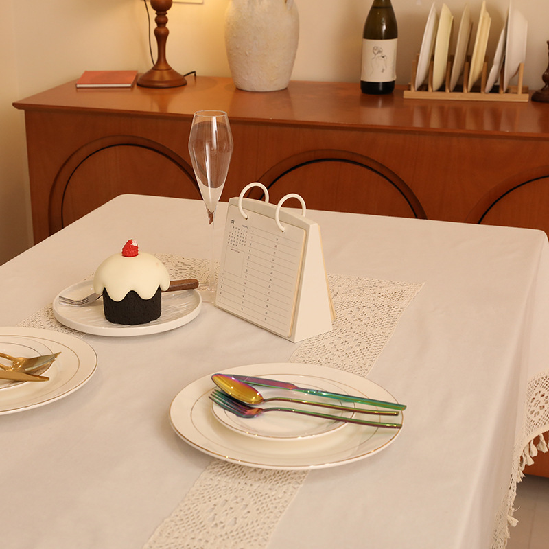 90086 cotton and linen tablecloth cover cloth white tablecloth dustproof coffee table piano cover towel