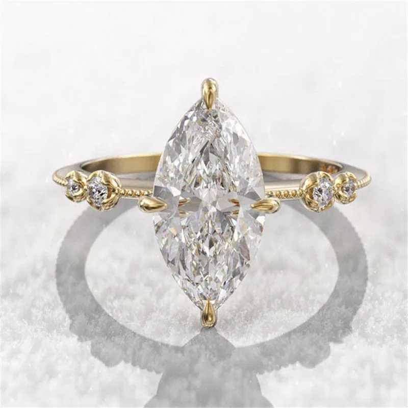 925 Sterling Silver Marquise Cubic Zirconia Women Rings for Women Fashion Finger Accessories Good Quality Fancy Jewelry XJ250606