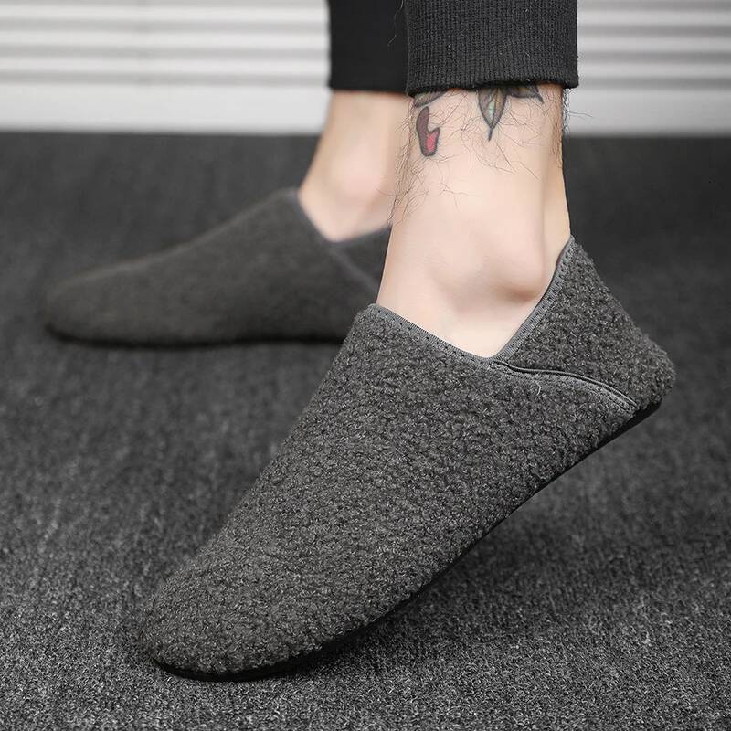 Ddmyoutdoor Ddmyoutdoor Men Winter Slippers Women Warm Soft Plush Flats Casual Male Loafers Lightweight Home Walking Couples Shoes Footwear Outdoor Ou