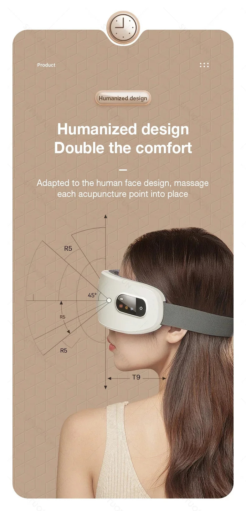 MUKASI Eye Massager with Vibration Bluetooth Music Smart Massage Eye Mask for Eye Relax Reduce Eye Strain Improve Sleep 250603
