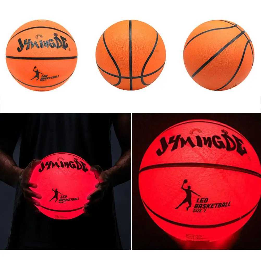 Wholesale Light Up Basketball High Brightness LED Growing Rubber Basketball Ball For Training Freestyle Performances XJ250606