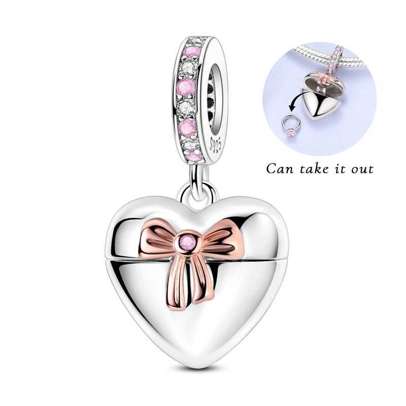 Sweet 925 Sterling Silver You Mom Entwined Infinite Hearts Charm Fit Original Bracelet for Women Necklace Fine Jewelry XJ250607