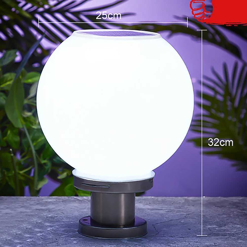Solar Light Outdoor Fixtures Courtyard Garden Lawn Street Lights Round Ball Lamp External Landscape Patio Pillar Party Lighting W250607