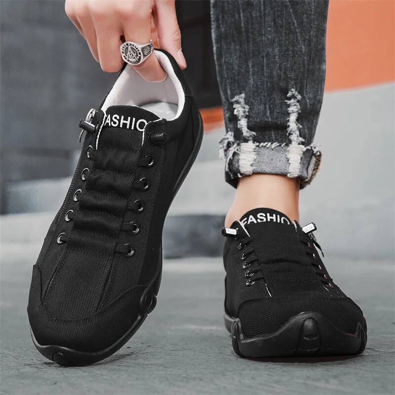 Ddmyoutdoor Canvas Men Spring Designer Sports Soft Sole Breathable Luxurious Trendy Casual Driving Shoes For Lazy People Outdoor Shoes