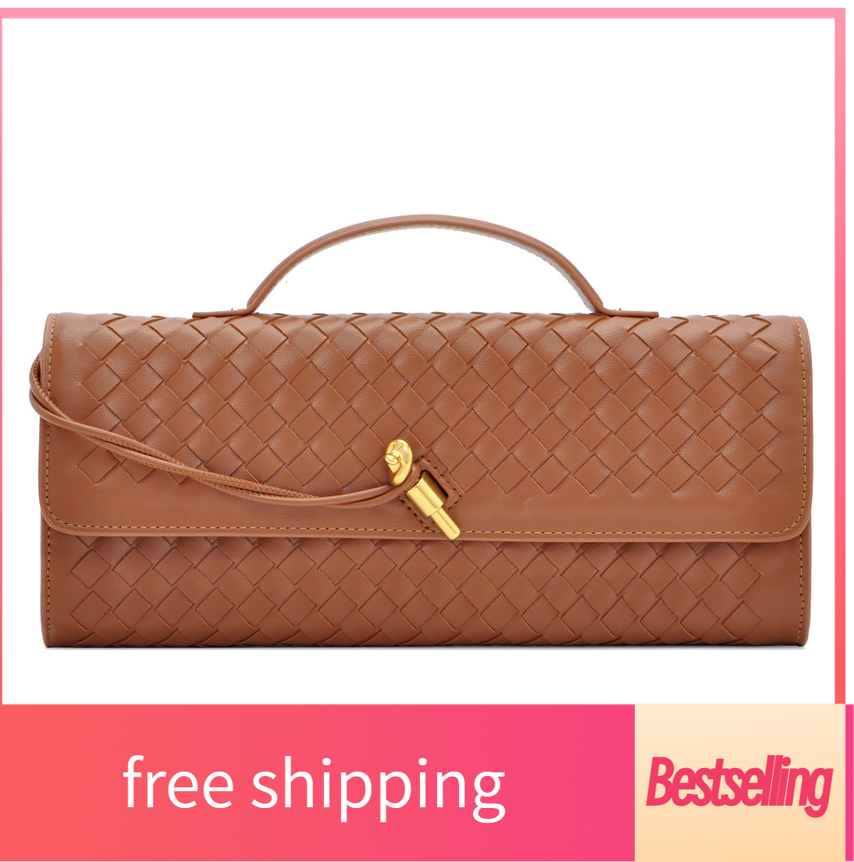 New designer shoulder bag accordion bag fashionable horizontal handbag multifunctional women's crossbody bag large capacity walle Woven bag