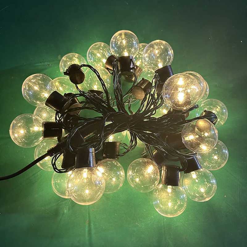 Solar Transparent Ball LED String Lights Outdoor Garden Holiday Decoration Waterproof Light Lamps Home Balcony Lights 1040 XJ250606